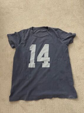 Brandy Melville Navy Graphic Tee with Number 14